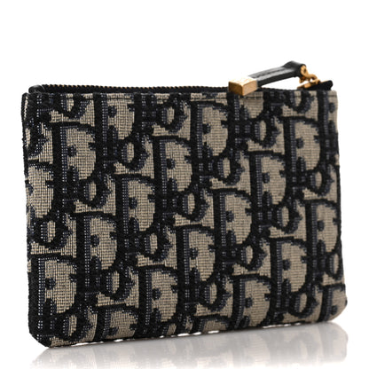 Christian Dior Oblique Zipped Card Holder Blue 3 of 8