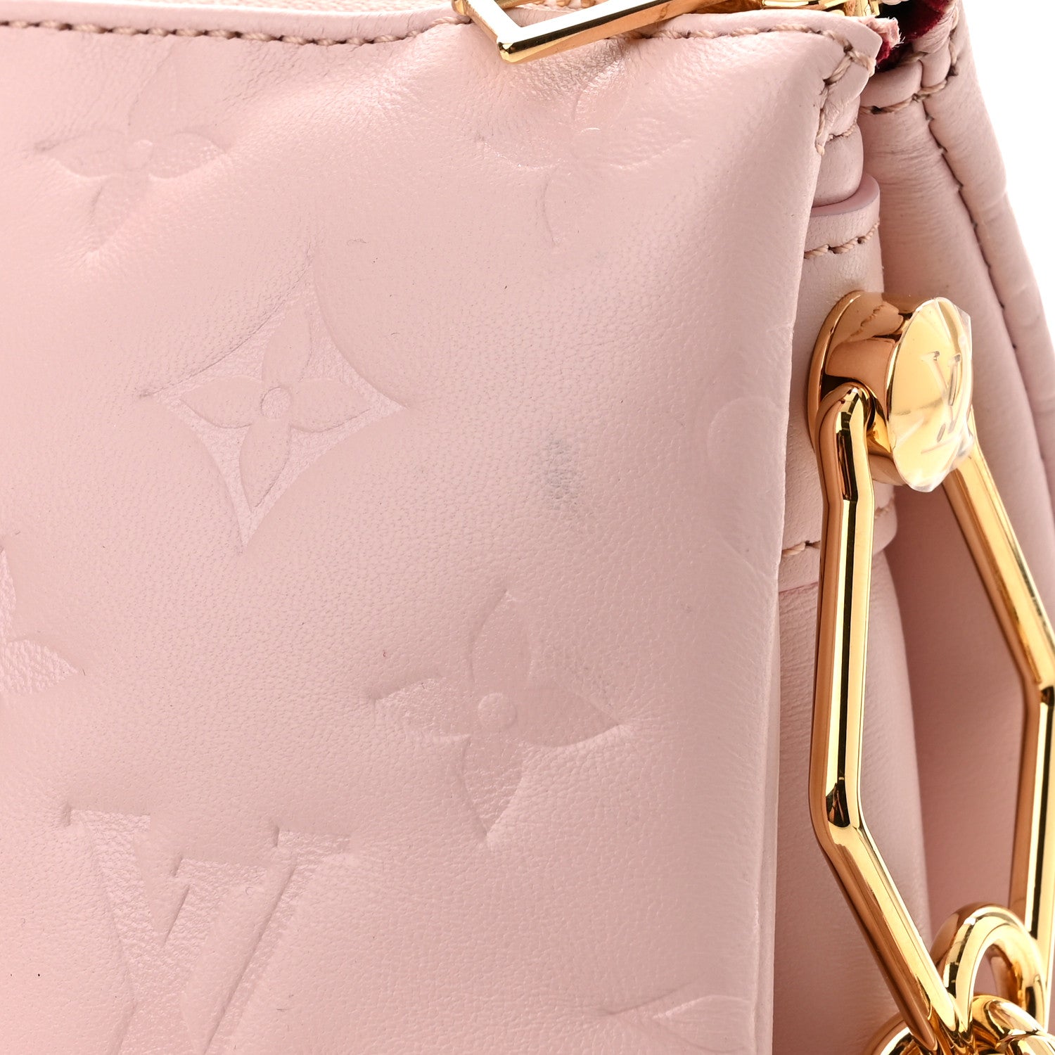 Louis Vuitton Lambskin Embossed Monogram Coussin PM Rose 10 of 10