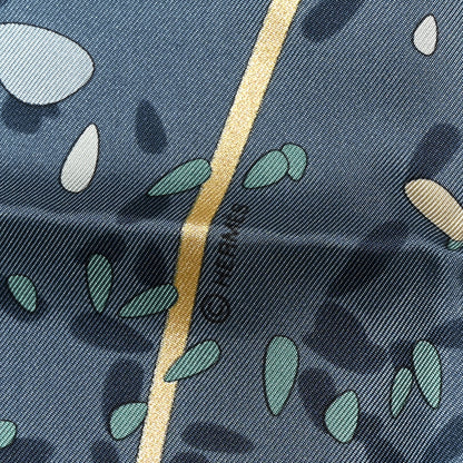 Hermes Silk Offrandes D'Un Jour Scarf 90 Ardoise Gris Bleute Turquoise 4 of 5