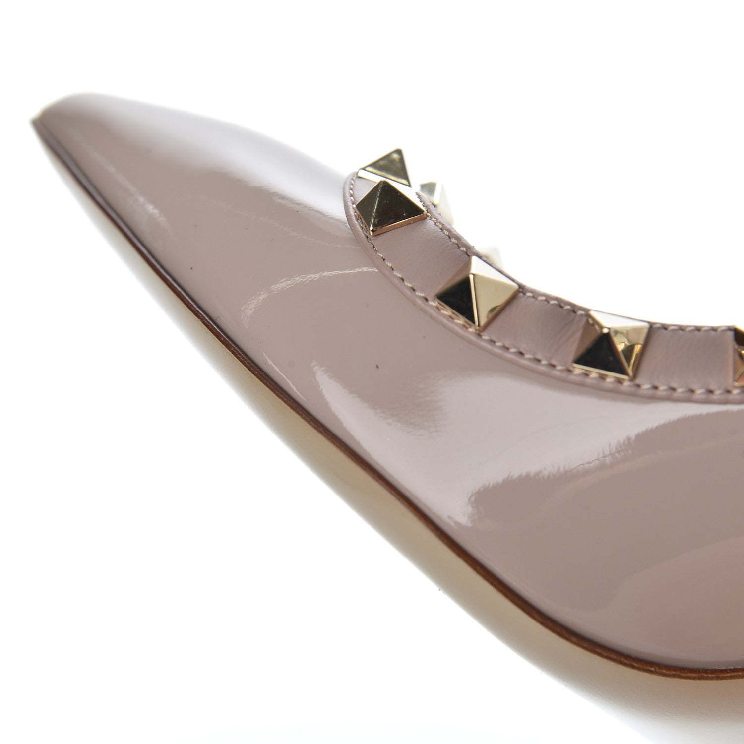 Valentino Garavani Patent Rockstud 100mm Pumps 39 Poudre 10 of 11