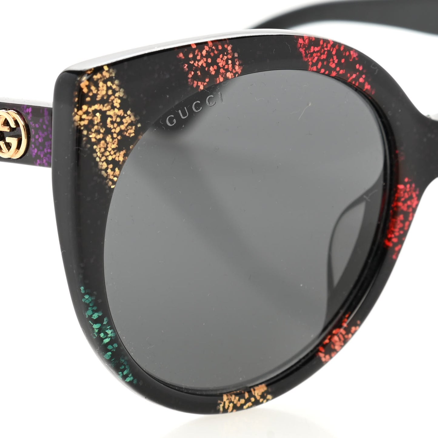 Glitter Acetate Cat Eye Sunglasses GG0325SA Black