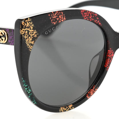 Gucci Glitter Acetate Cat Eye Sunglasses GG0325SA Black 8 of 8