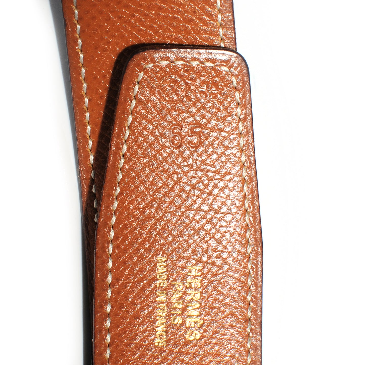 Box Courchevel 32mm H Belt 65 Black Gold