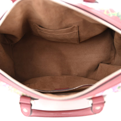 Gucci GG Supreme Monogram Blooms Medium Boston Beige Multicolor Dry Rose 5 of 10