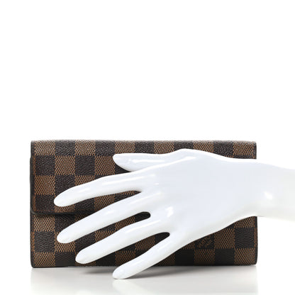 Louis Vuitton Damier Ebene Sarah Wallet 2 of 10