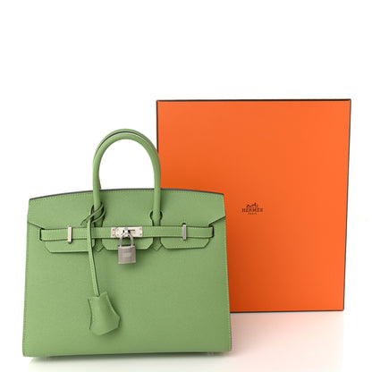 Hermes Epsom Birkin Sellier 25 Vert Criquet 11 of 11