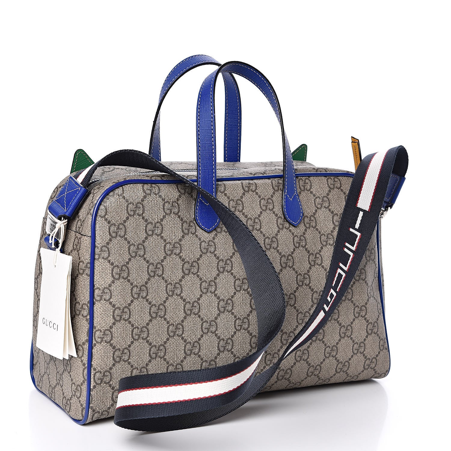 Gucci GG Supreme Monogram Kids Dinosaur Top Handle Bag Blue 3 of 10