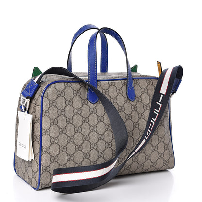 Gucci GG Supreme Monogram Kids Dinosaur Top Handle Bag Blue 3 of 10