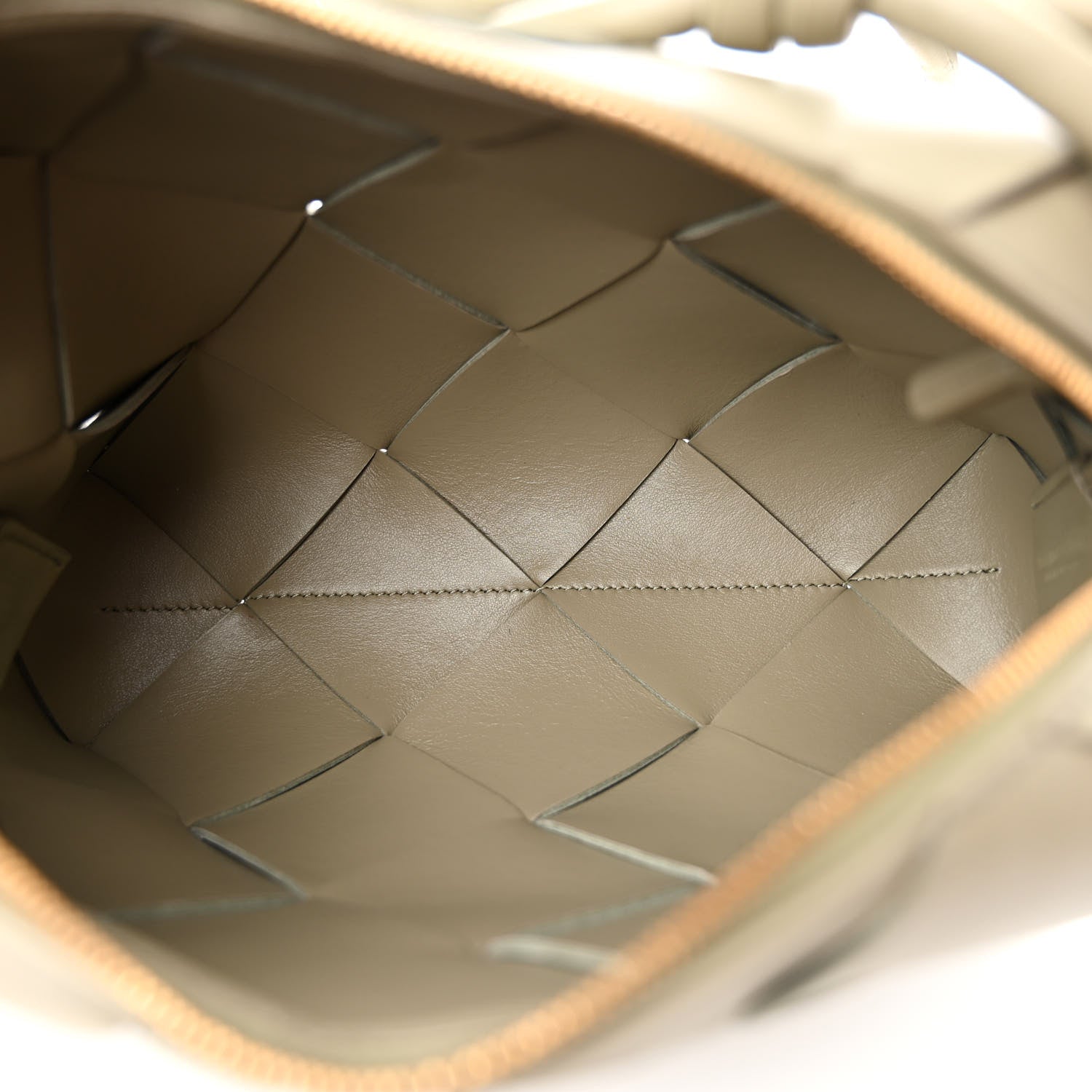 Bottega Veneta Lambskin Maxi Intreccio Small Cassette Camera Bag Travertine 5 of 9