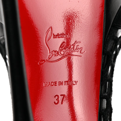 Christian Louboutin Kid Resille Plougesta Alta 150 Sandals 37 Black 7 of 7