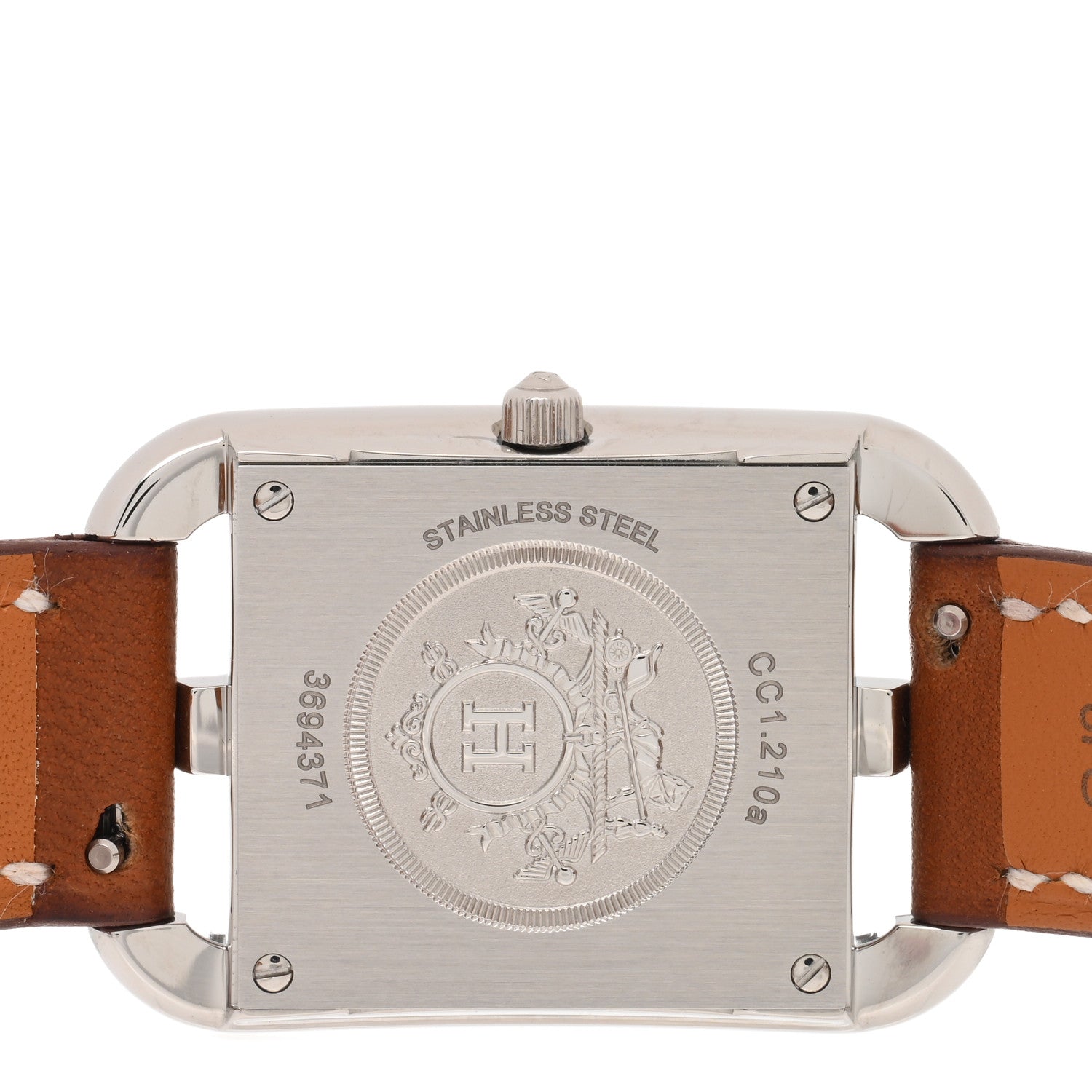 Hermes Stainless Steel Barenia 23mm Cape Cod Quartz Watch Fauve 4 of 5