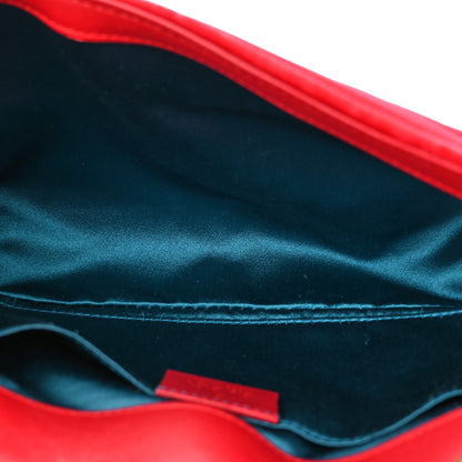 Gucci Velvet Matelasse Mini GG Marmont Shoulder Bag Hibiscus Red 5 of 12