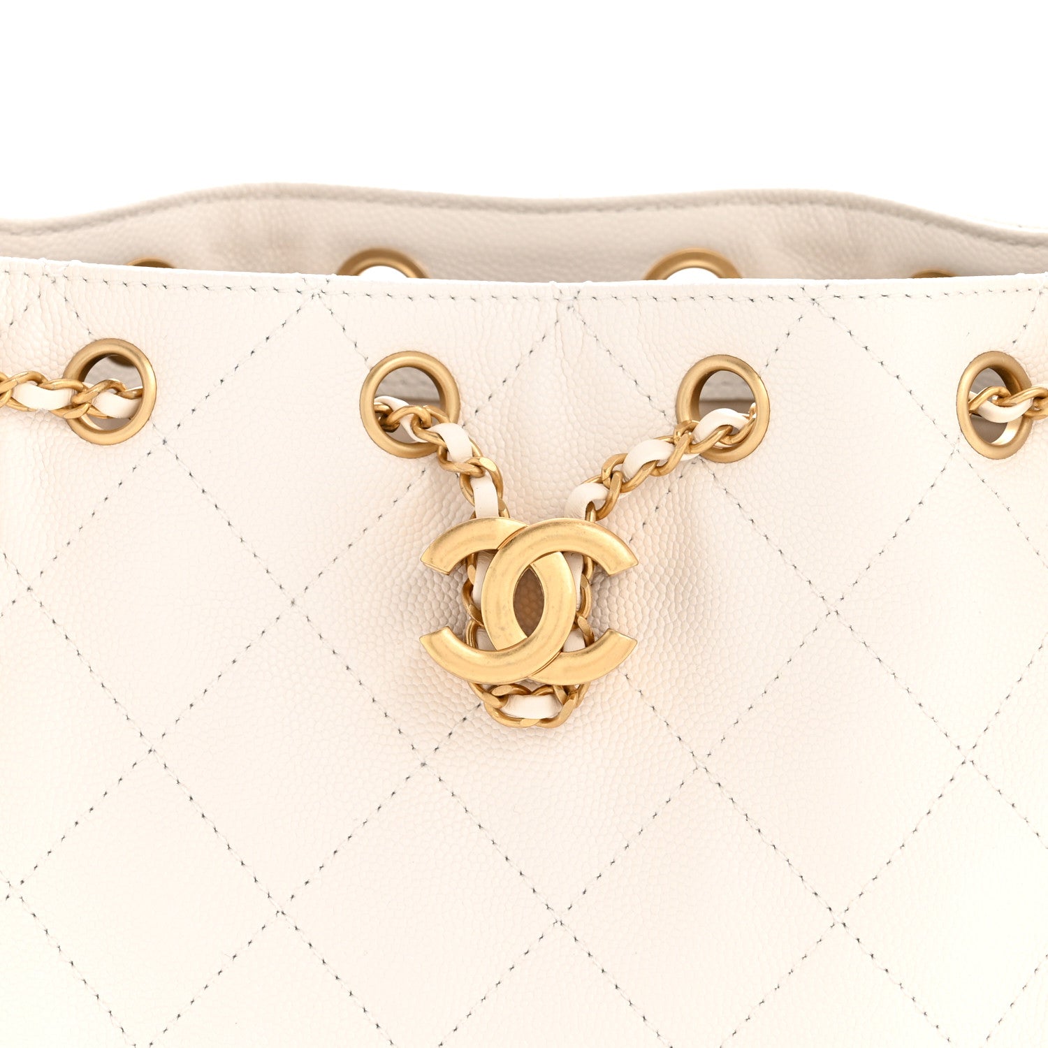 Chanel Caviar Quilted Mini Chanel 25 Handbag White 8 of 11
