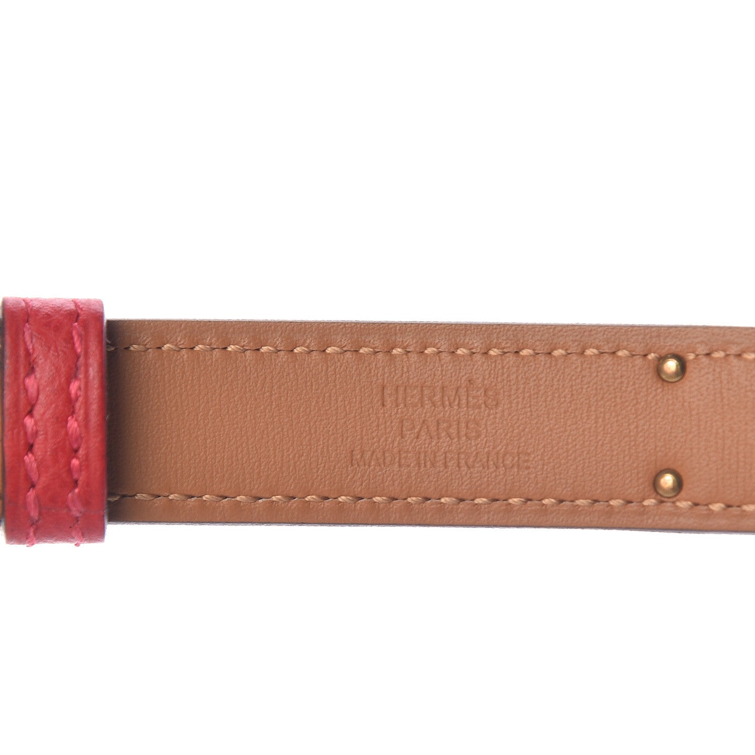 Hermes Epsom Kelly Belt Rouge Casaque 4 of 6