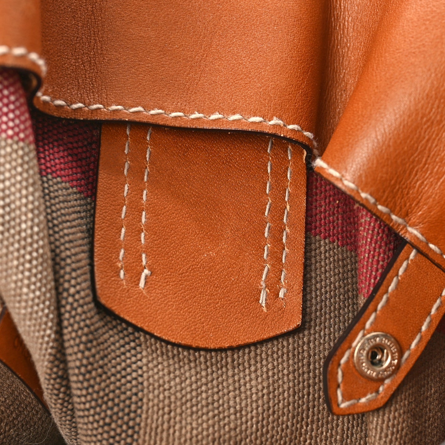 Canvas Mega Check Medium Ashby Hobo Saddle Brown