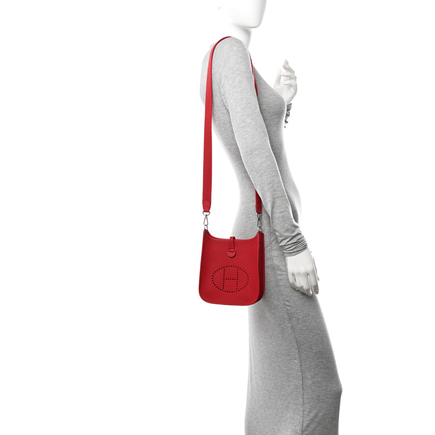 Hermes Taurillon Clemence Evelyne TPM Rouge Piment 2 of 11