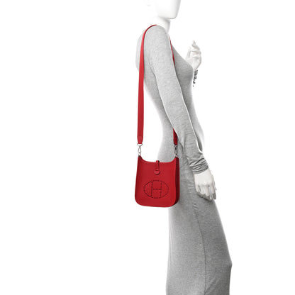 Hermes Taurillon Clemence Evelyne TPM Rouge Piment 2 of 11