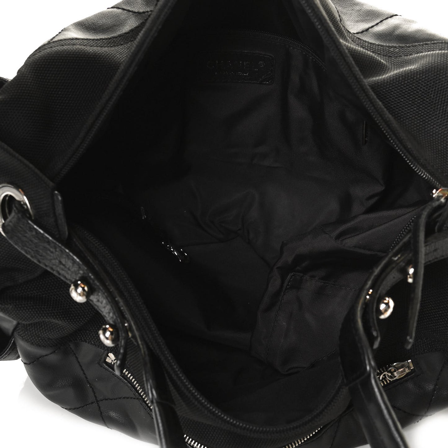 Coated Canvas Paris Biarritz Hobo Black