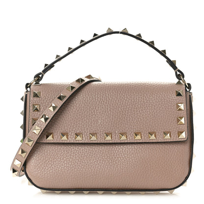 Valentino Garavani Grainy Calfskin Rockstud Crossbody Pouch Poudre 1 of 9