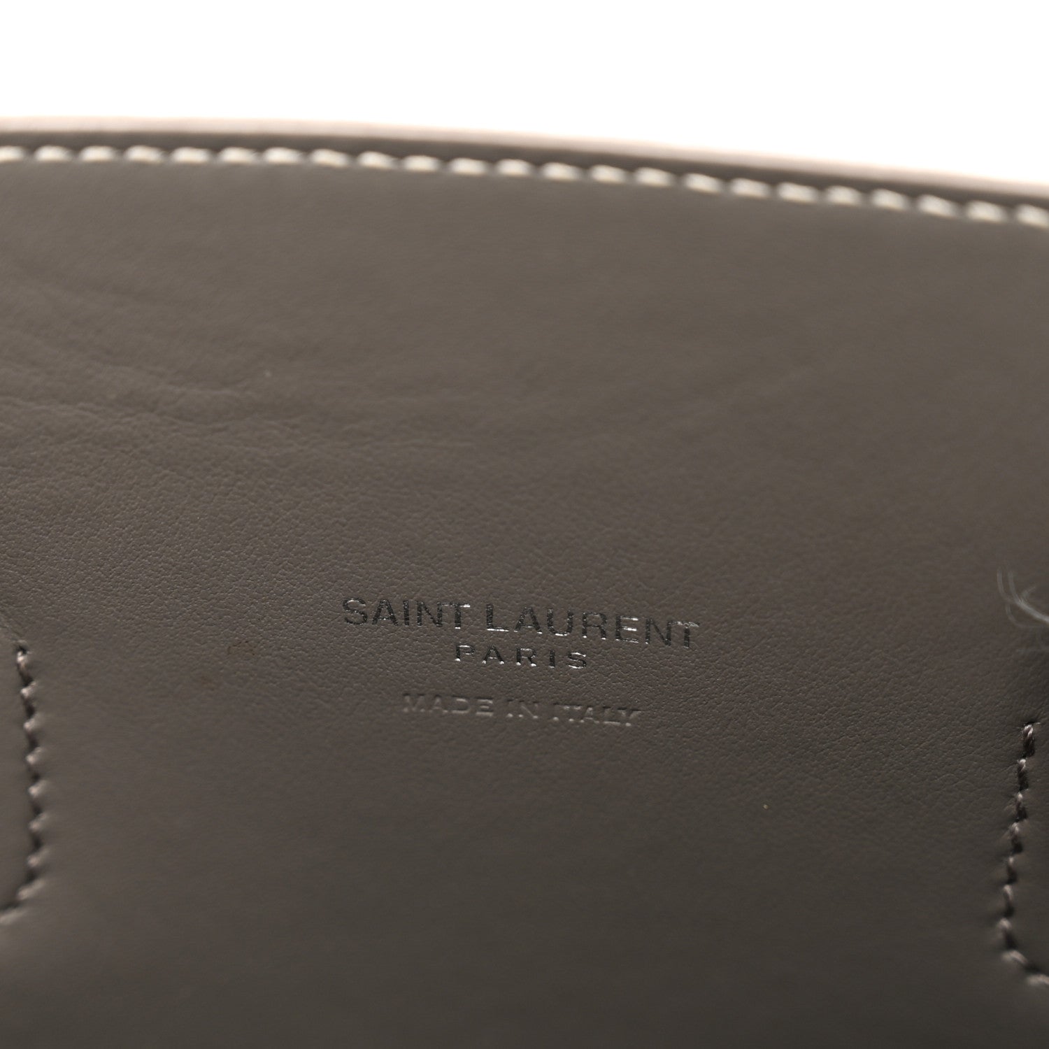 Saint Laurent Grained Calfskin Topstich Baby Sac De Jour Fog 7 of 12