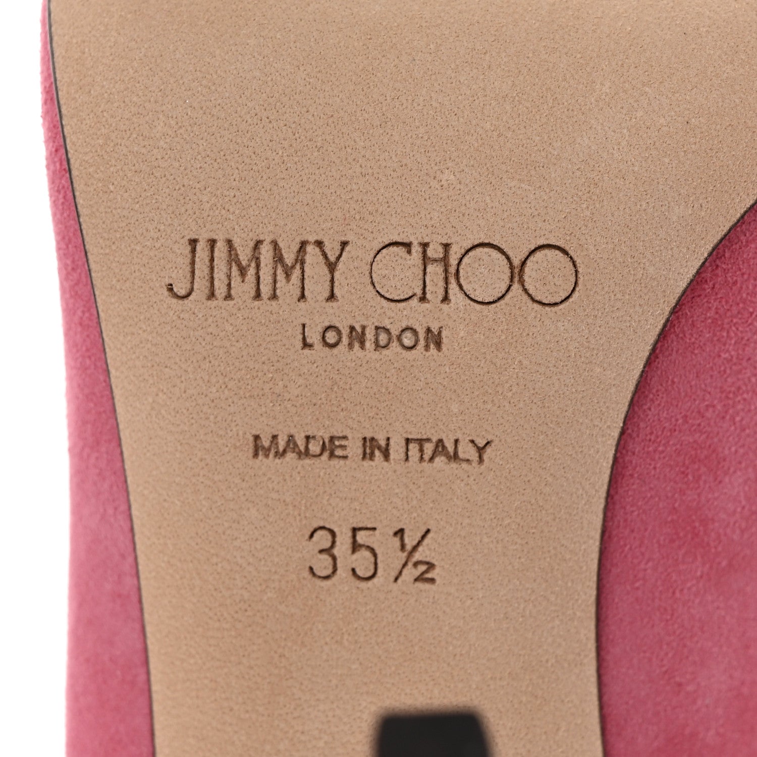 Jimmy Choo Suede Love 100 Pump 35.5 Candy Pink 6 of 10