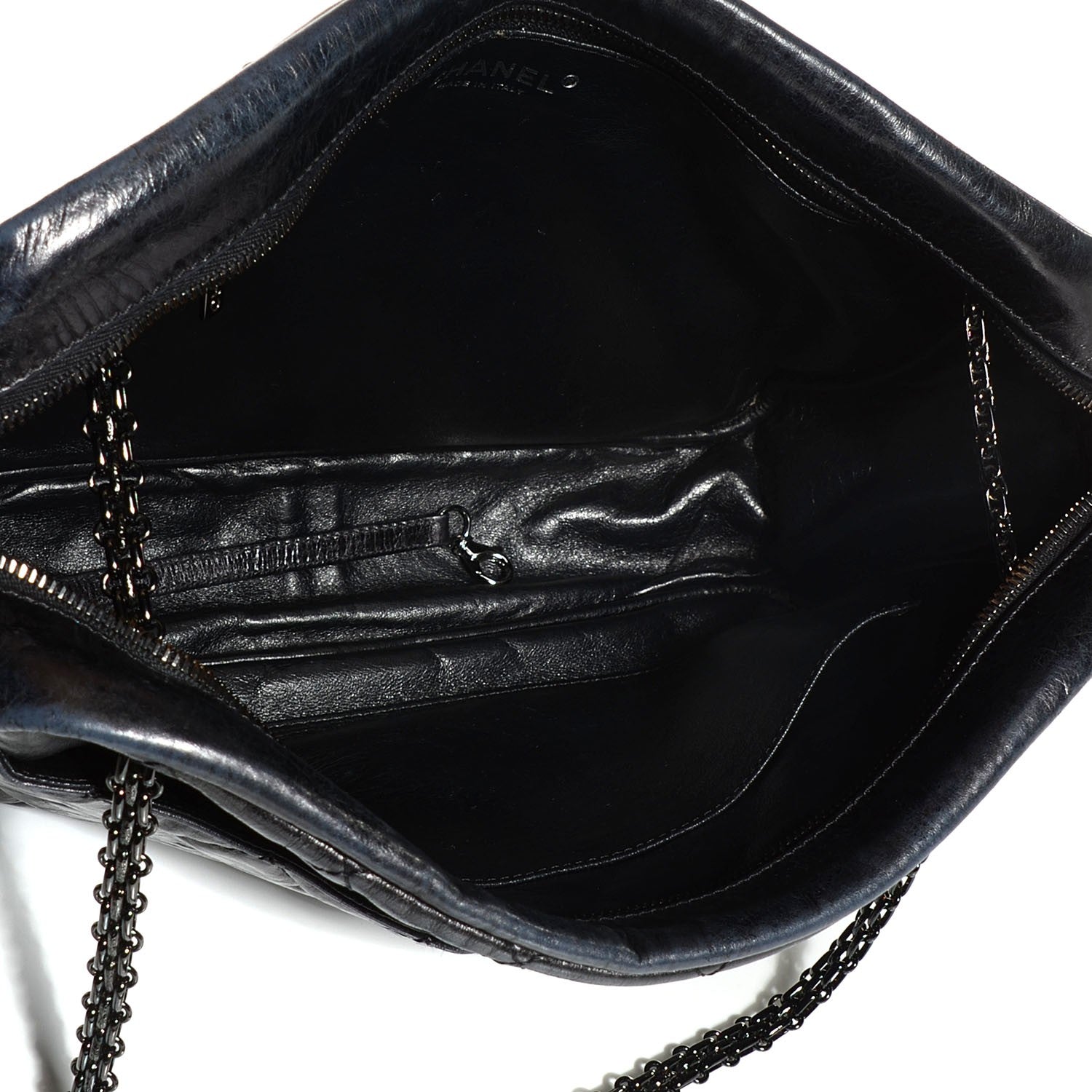 Chanel Metallic Aged Calfskin Quilted Large Reissue Camera Case Black 6 of 8