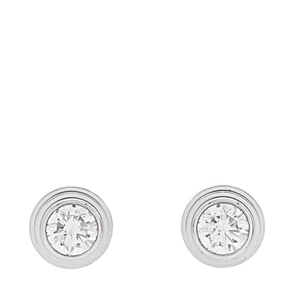 Cartier 18K White Gold Diamond MM D'Amour Earrings 1 of 5