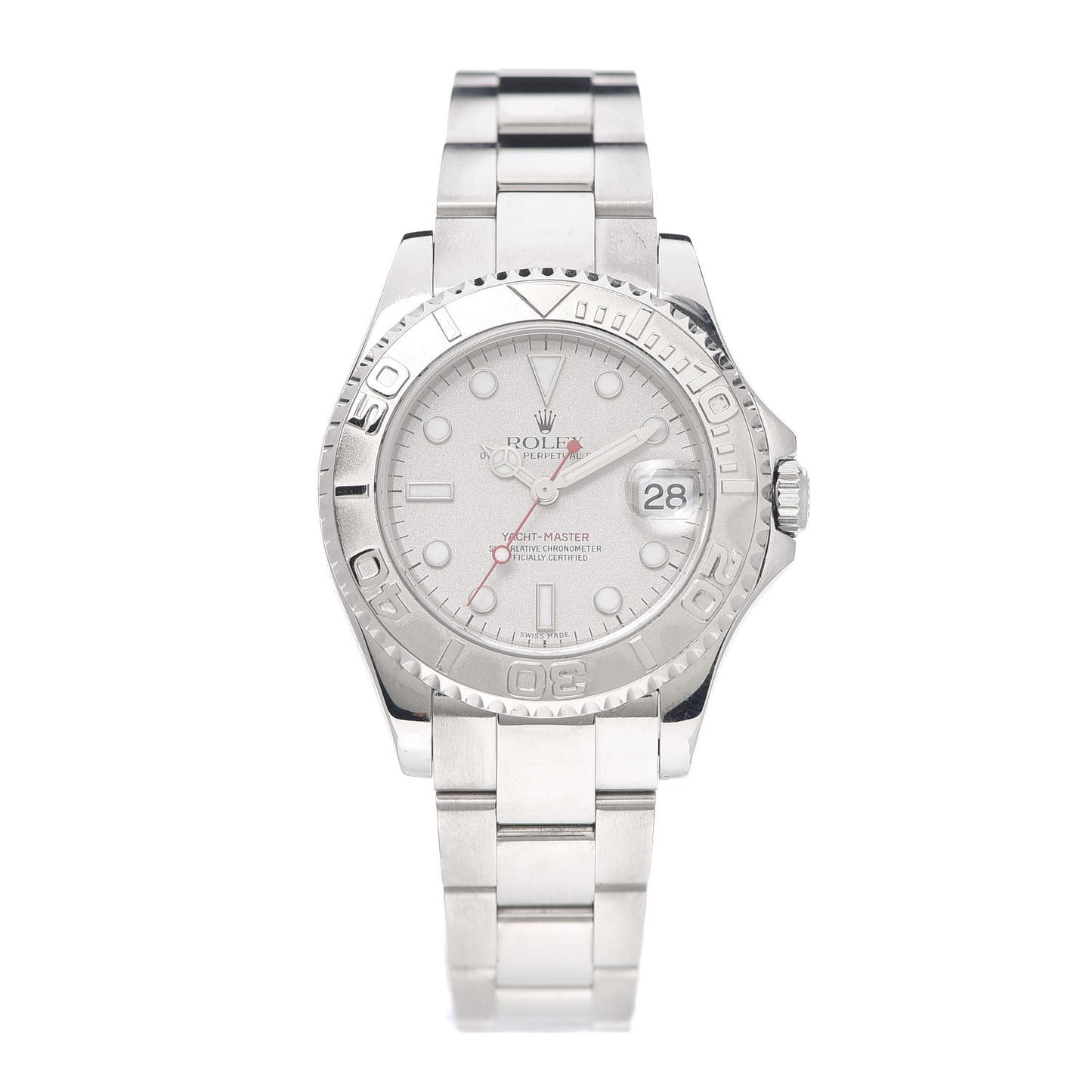 Stainless Steel Platinum 35mm Yacht-Master Watch Silver 168622