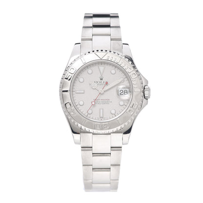 Rolex Stainless Steel Platinum 35mm Yacht-Master Watch Silver 168622 1 of 6