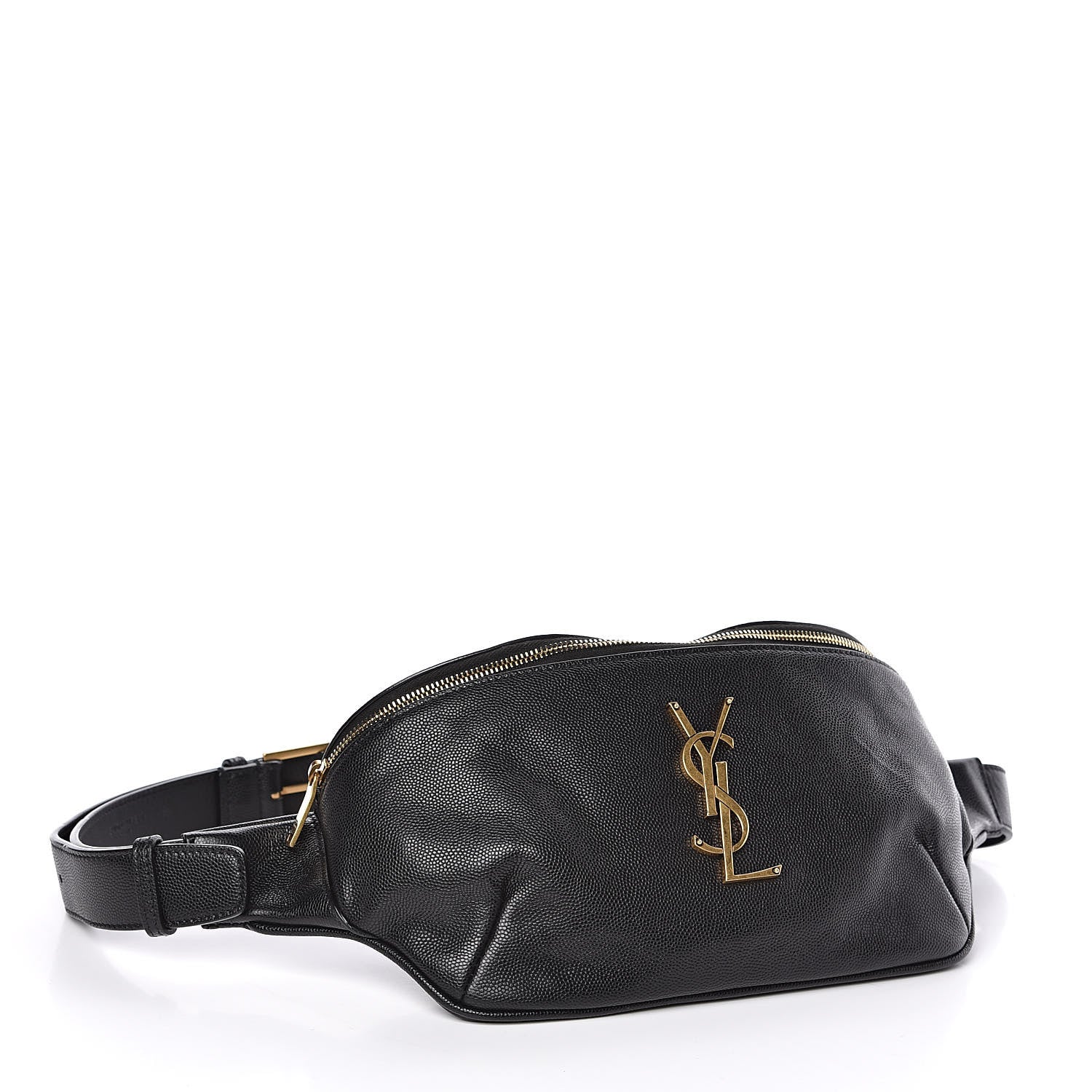 Saint Laurent Grain De Poudre Monogram Belt Bag Black 4 of 10