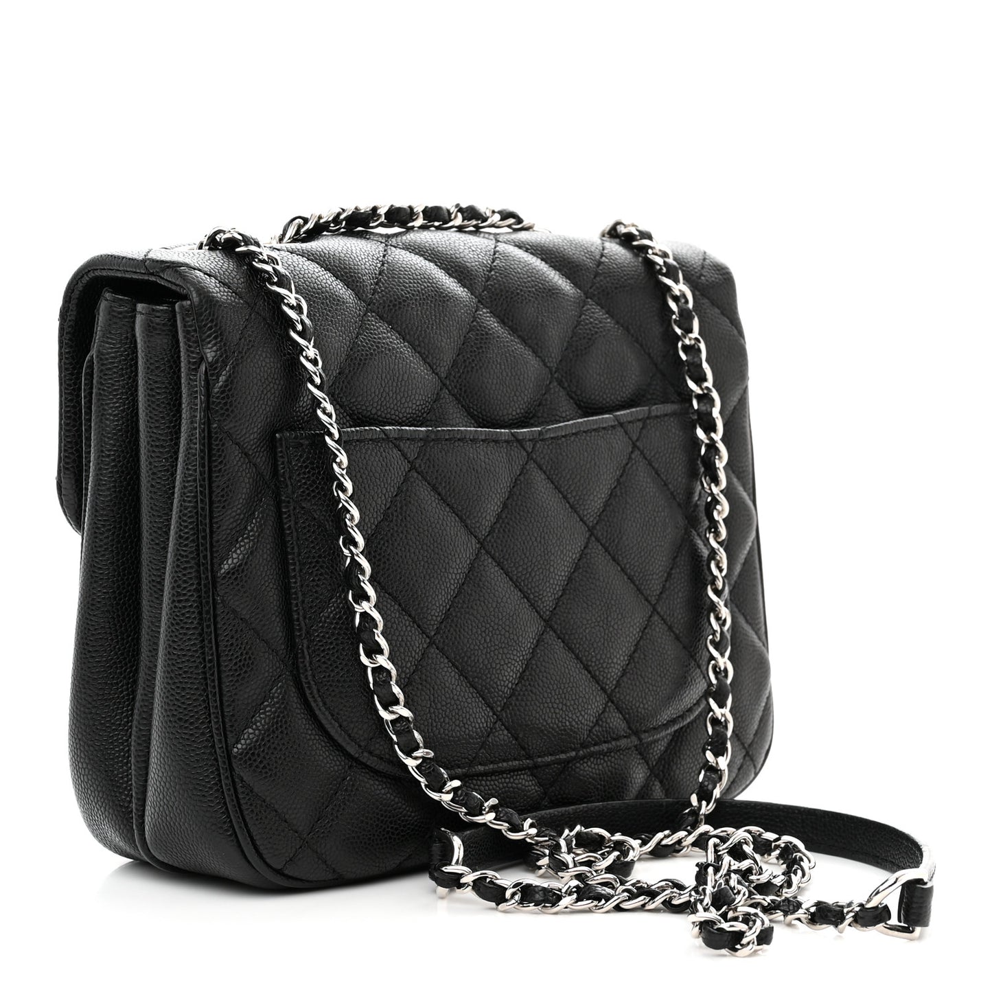 Caviar Quilted Small Urban Companion Flap Black