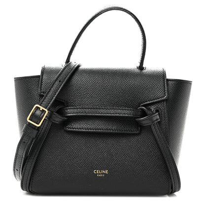 Celine Grained Calfskin Pico Belt Bag Black 8 of 10