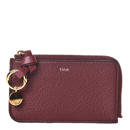 Chloe Calfskin Alphabet Purse Wallet Burnt Brown 1 of 7