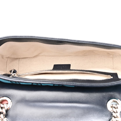Gucci Monogram Multicolor Matelasse Diagonal Small GG Marmont Shoulder Bag Green Blue Yellow Light Blue Pink 5 of 9