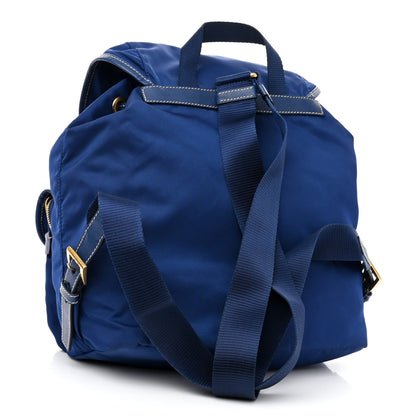 Prada Tessuto Nylon Saffiano Vela Backpack Bleuette 3 of 9