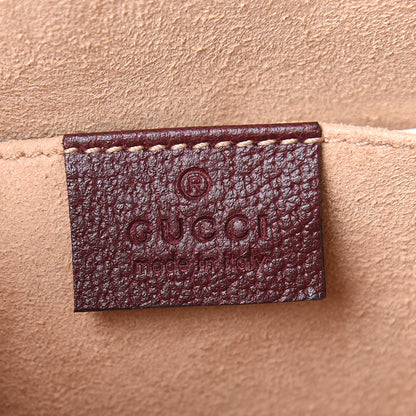 Gucci Textured Calfskin Web Small Ophidia Dome Shoulder Bag Vintage Bordeaux 6 of 10
