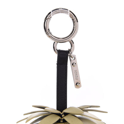 Fendi Fox Rabbit Fur Nappa Pineapple Bag Charm Rosa Scuro Banana Multicolor 3 of 9