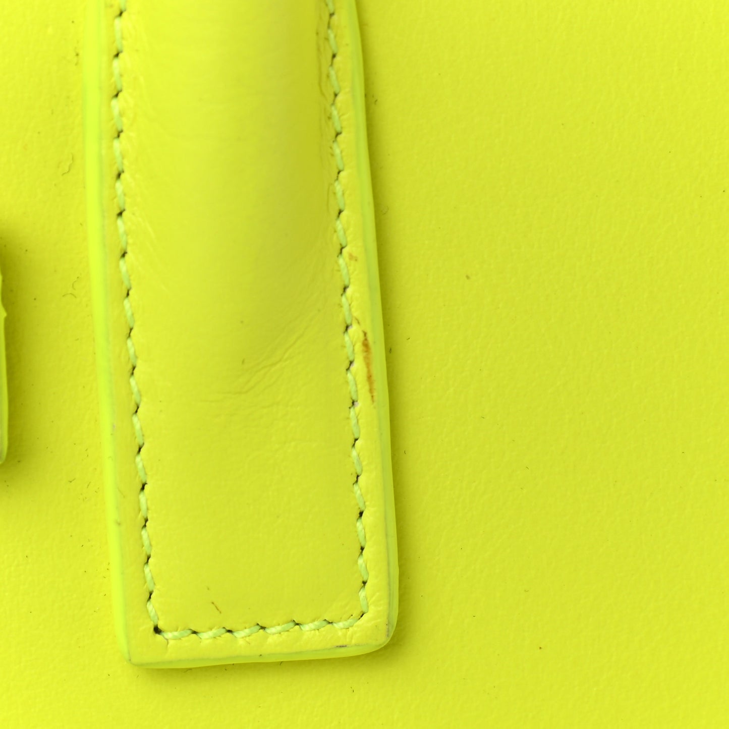 Calfskin Nano Sac De Jour Neon Yellow