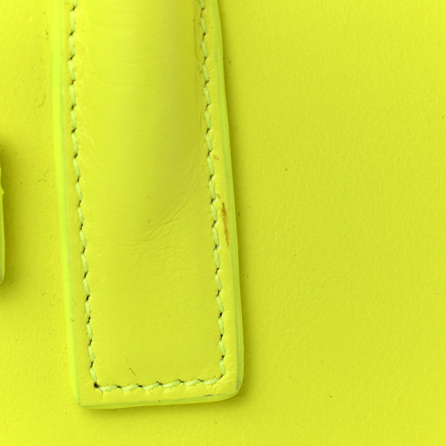 Saint Laurent Calfskin Nano Sac De Jour Neon Yellow 8 of 11