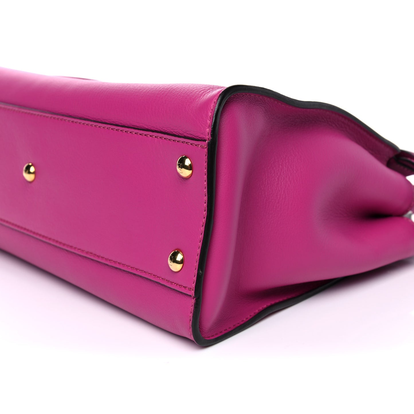 Vitello Seta Medium Peekaboo Iconic Satchel Magenta