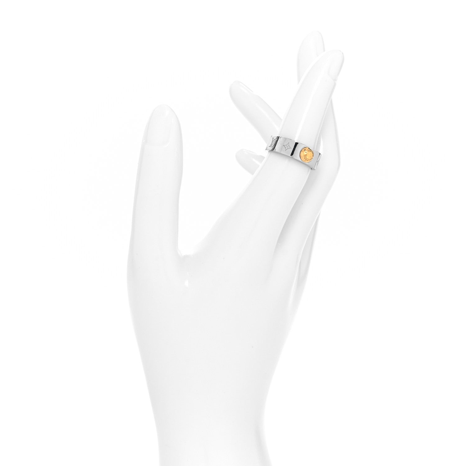 Louis Vuitton Nanogram Ring S Silver 2 of 6