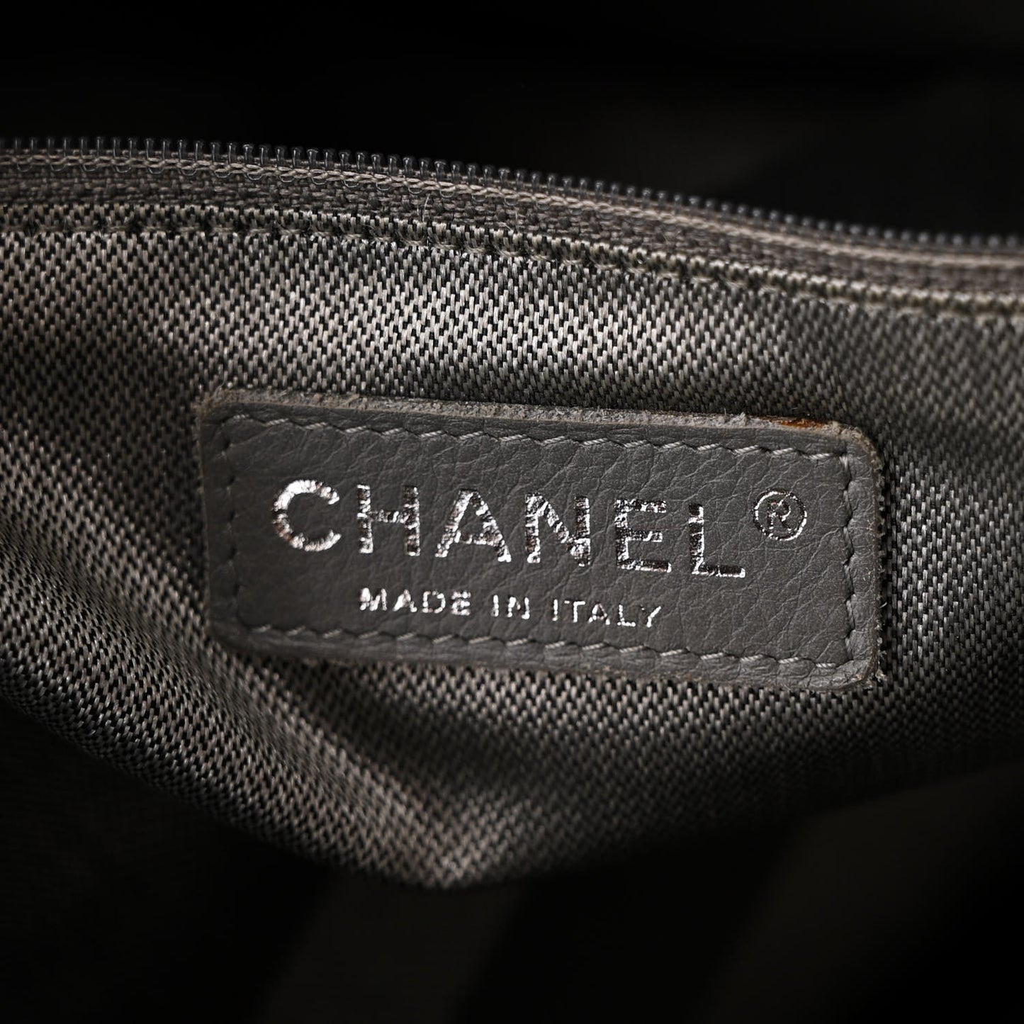Lambskin Vertical Quilted Large Mademoiselle Tote Black