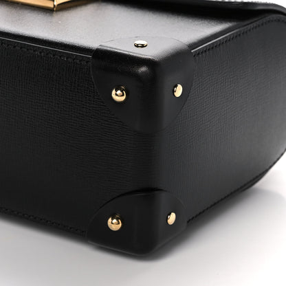Gucci Calfskin Small Padlock Bamboo Shoulder Bag Black 9 of 11