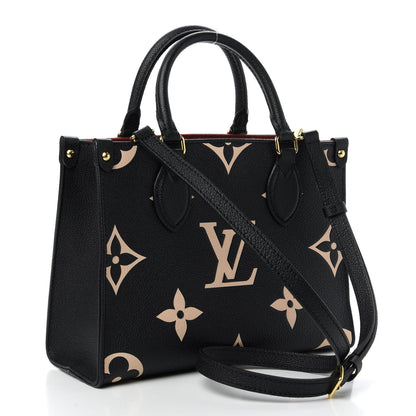 Louis Vuitton Empreinte Monogram Giant Onthego PM Black Beige 3 of 11