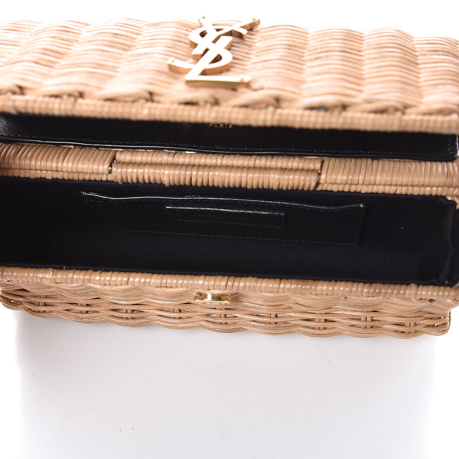 Saint Laurent Wicker Small Monogram Kate Satchel Naturale 5 of 10