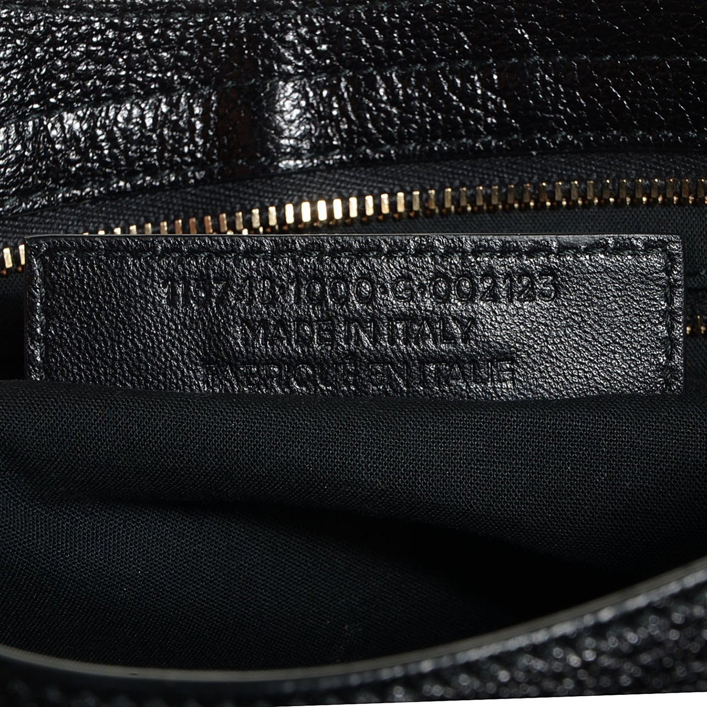 Chevre Gold Metallic Edge Hardware City Black