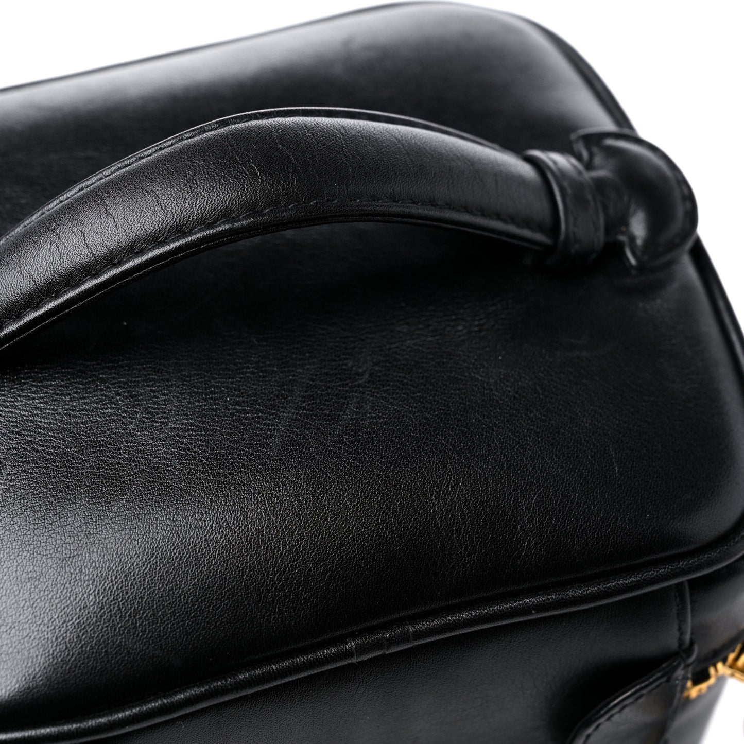 Lambskin Vanity Cosmetic Case Black