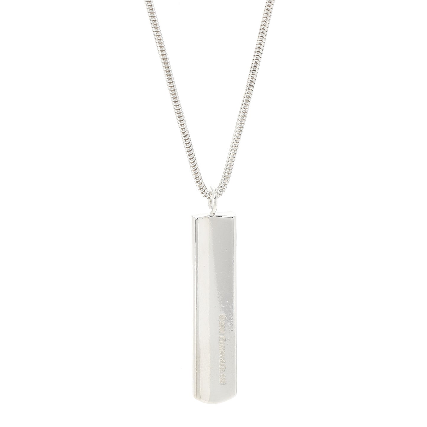 Sterling Silver 1837 Bar Pendant Necklace