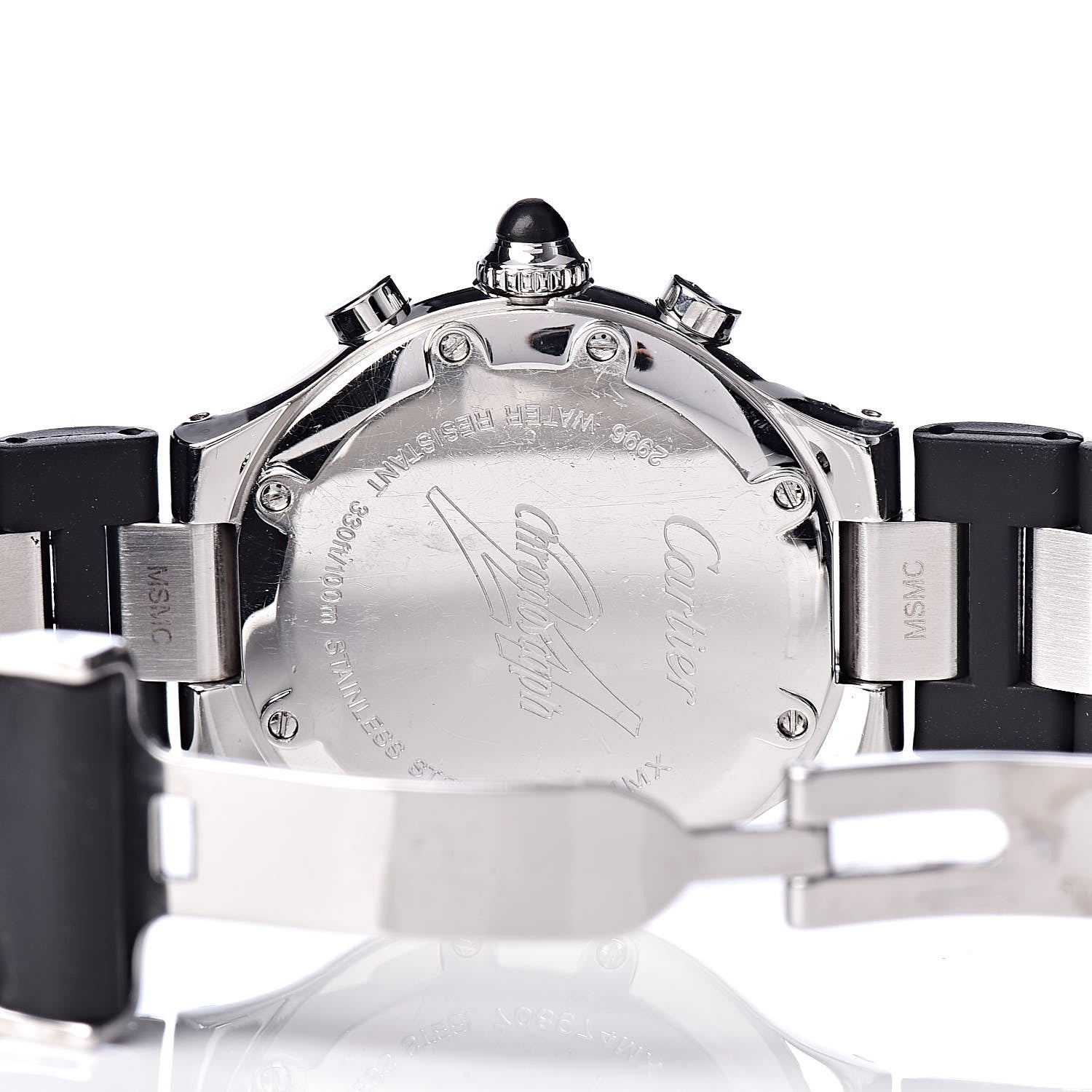 Cartier Stainless Steel Rubber 32mm Must 21 Chronoscaph Quartz Watch Black 6 of 7