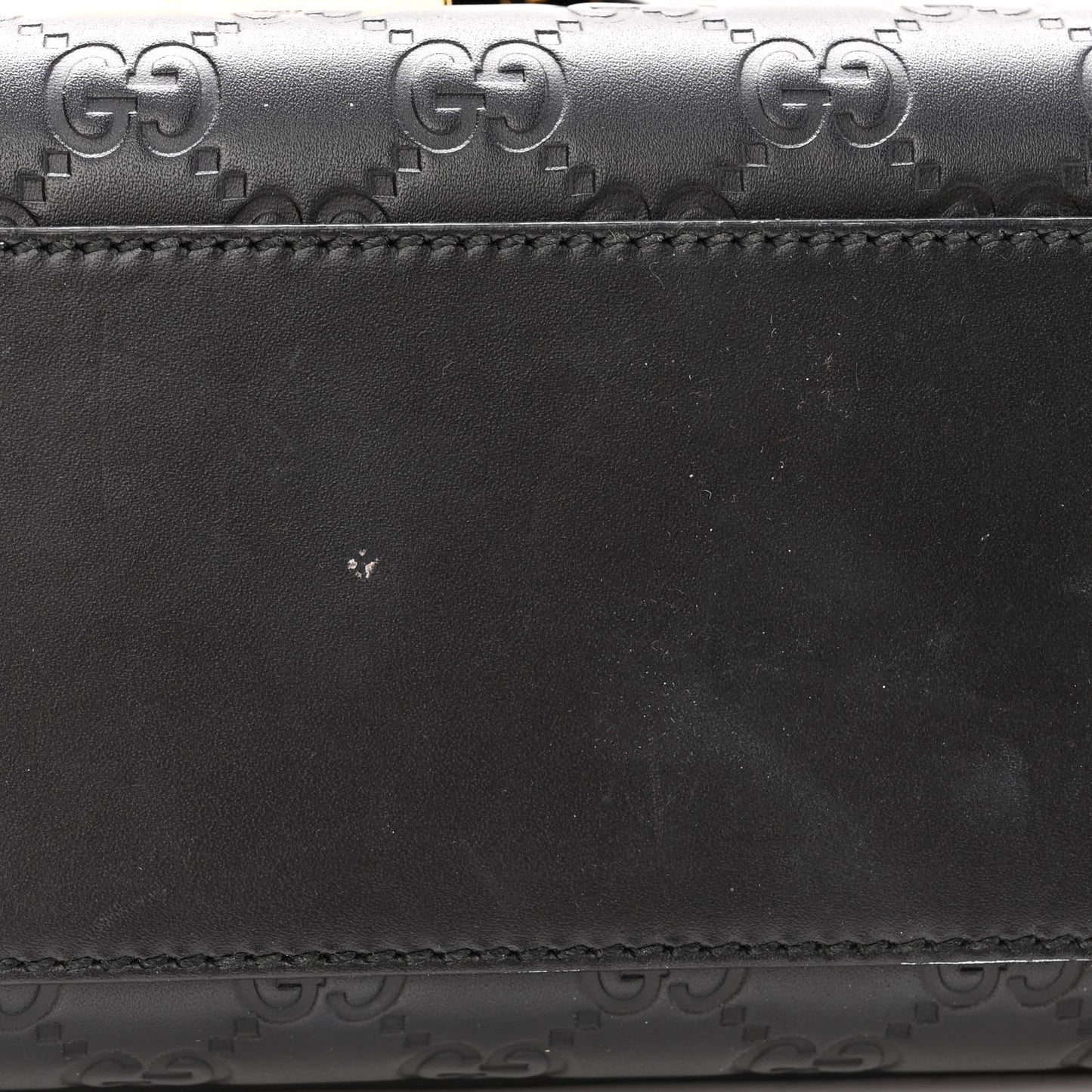 Guccissima Medium Padlock Shoulder Bag Black